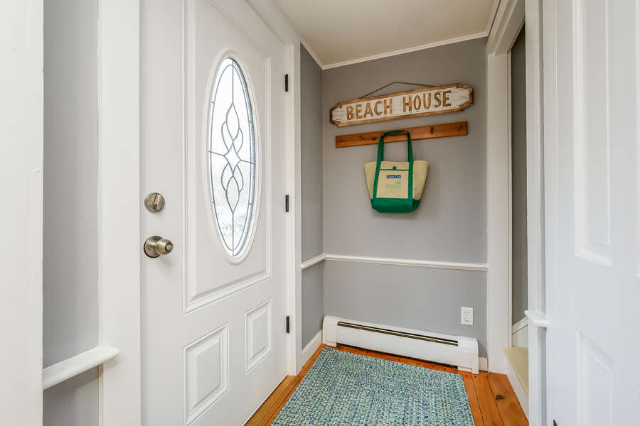 Entry way with stairs to second floor-75 Pinewood Rd Hyannis Cape Cod- New England Vacation Rentals
