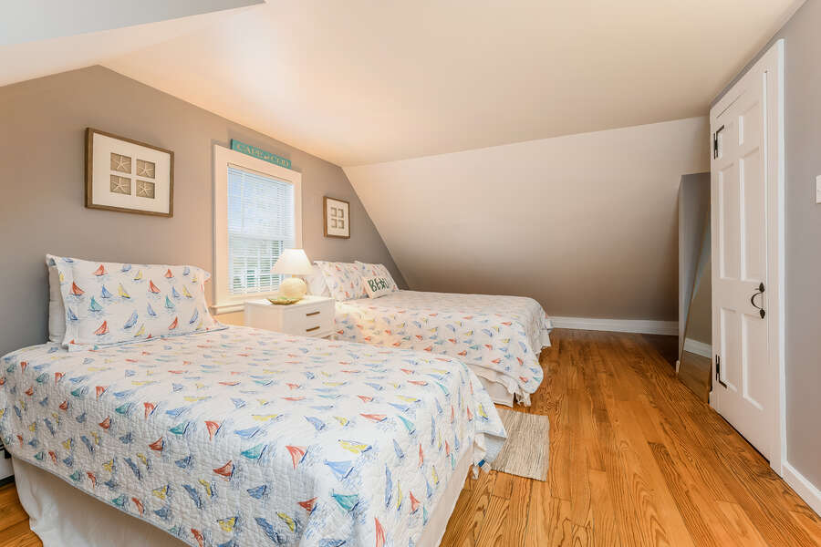 Bedroom #2 Twin and Queen beds-75 Pinewood Rd Hyannis Cape Cod- New England Vacation Rentals
