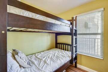 The bunk beds with privacy door