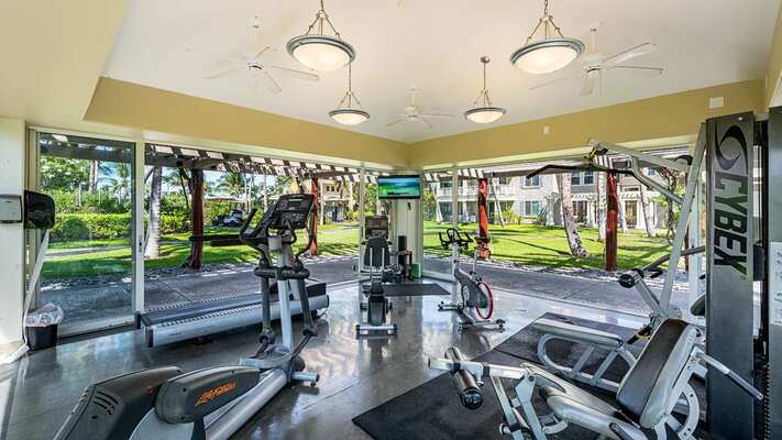 Fitness Center with Multiple Machines at Waikoloa Hawai'i Vacation Rentals