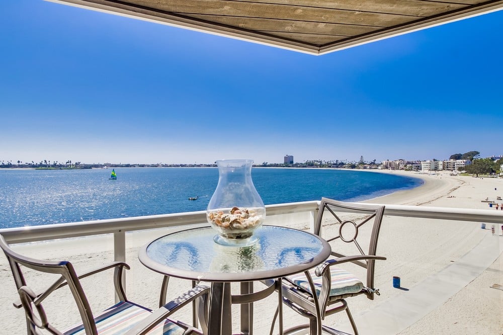 Expansive views of Mission Bay from your private balcony