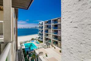 View of Mission Bay from patio. ​​​​​​​THERE IS NO POOL OR HOT TUB AT THIS PROPERTY!