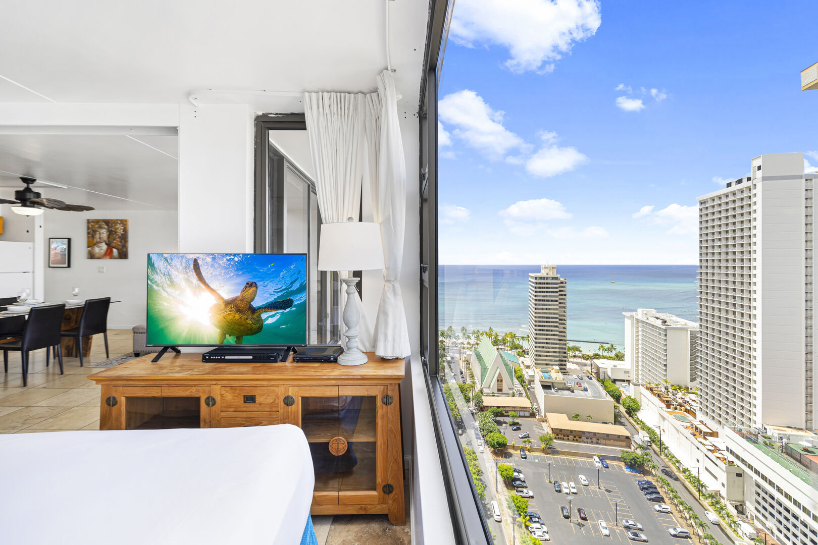 Ocean and City Views from your bedroom!