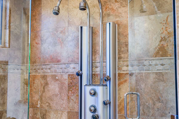 Dual Shower Heads and Adjustable Body Jets