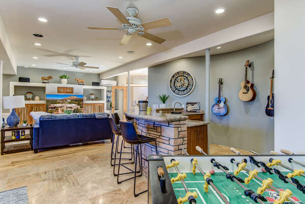 Lower Level Game Room - Foosball Table