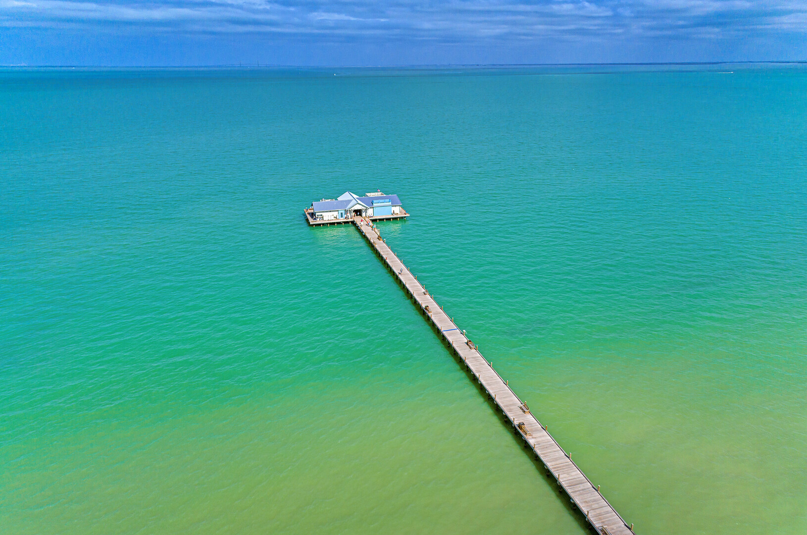 aerial view of the Anna Maria City Pier
