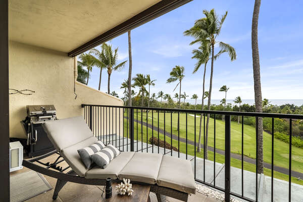 Lounge Chair and BBQ on Spacious Private Lanai