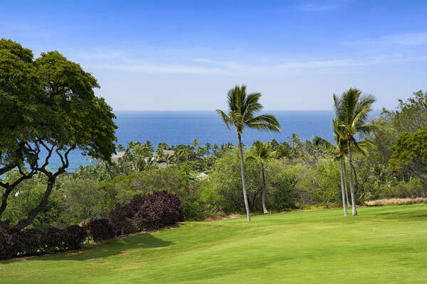Ocean and Golf Course Views from Kona Country Club Villa