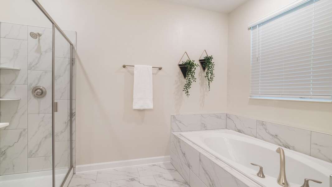 Master KIng Bathroom  1 (Angle)
Tub and Shower