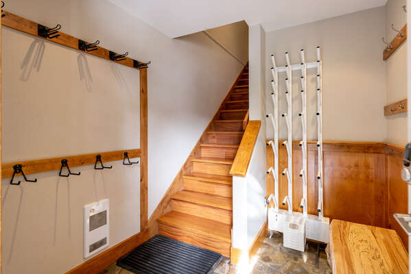 Entryway With Boot Heaters & Ski Racks