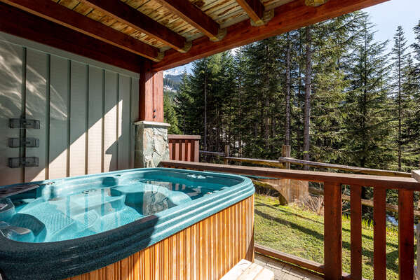 Private Hot Tub, Accessed From Lower Level