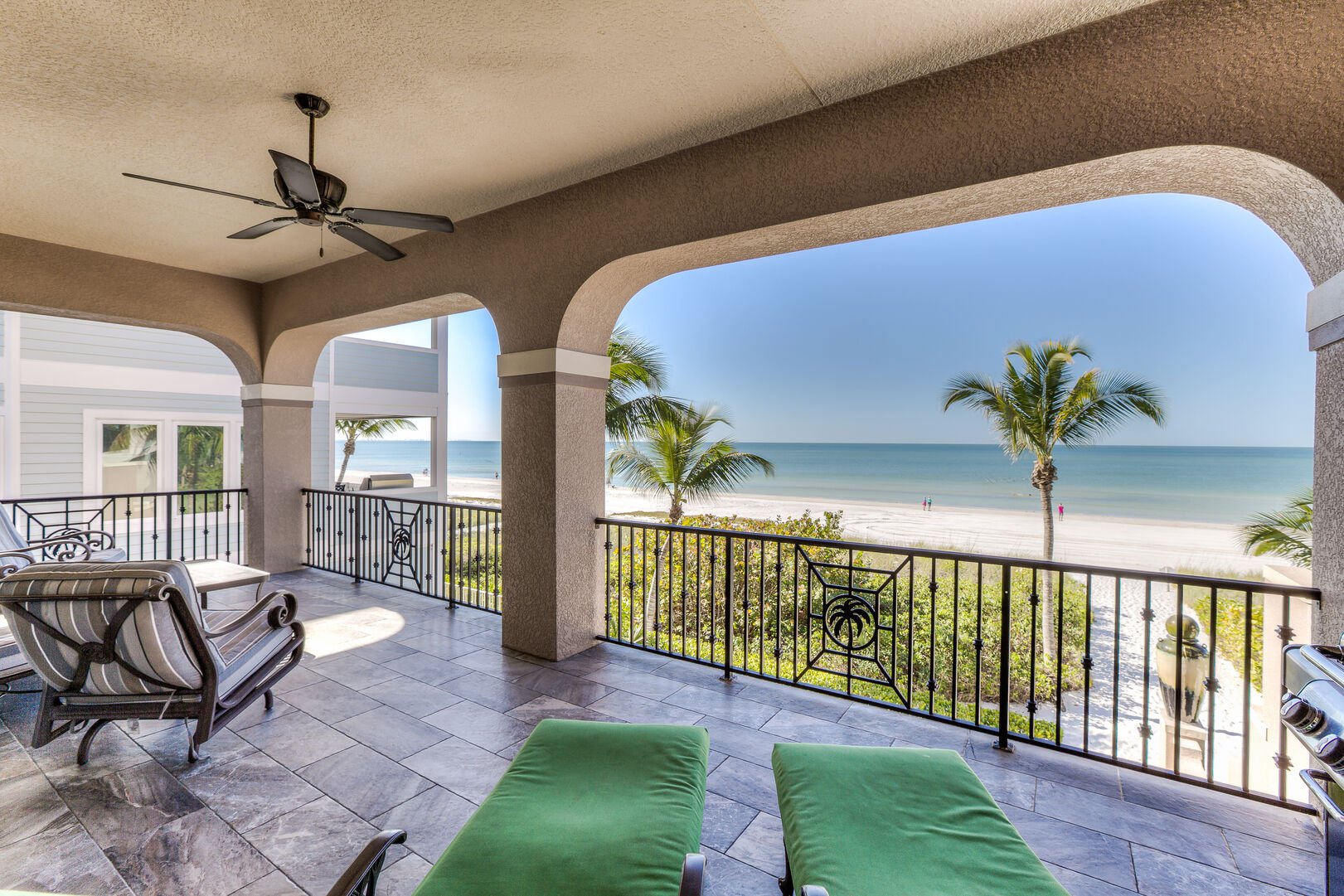 Balcony with seating in our Fort Myers vacation home rental