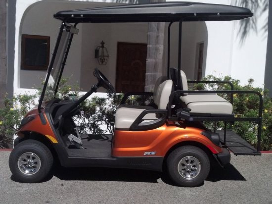 We provide a golf cart to explore Avalon