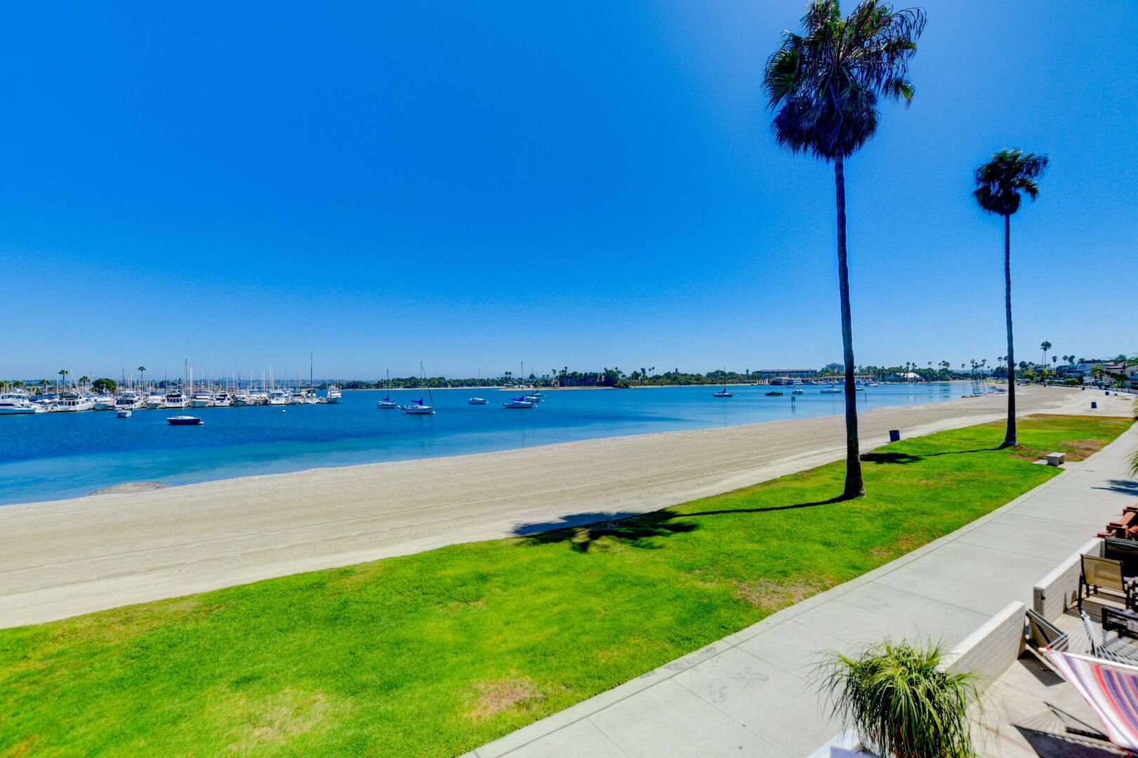 Beautiful views of Mission Bay from your private balcony