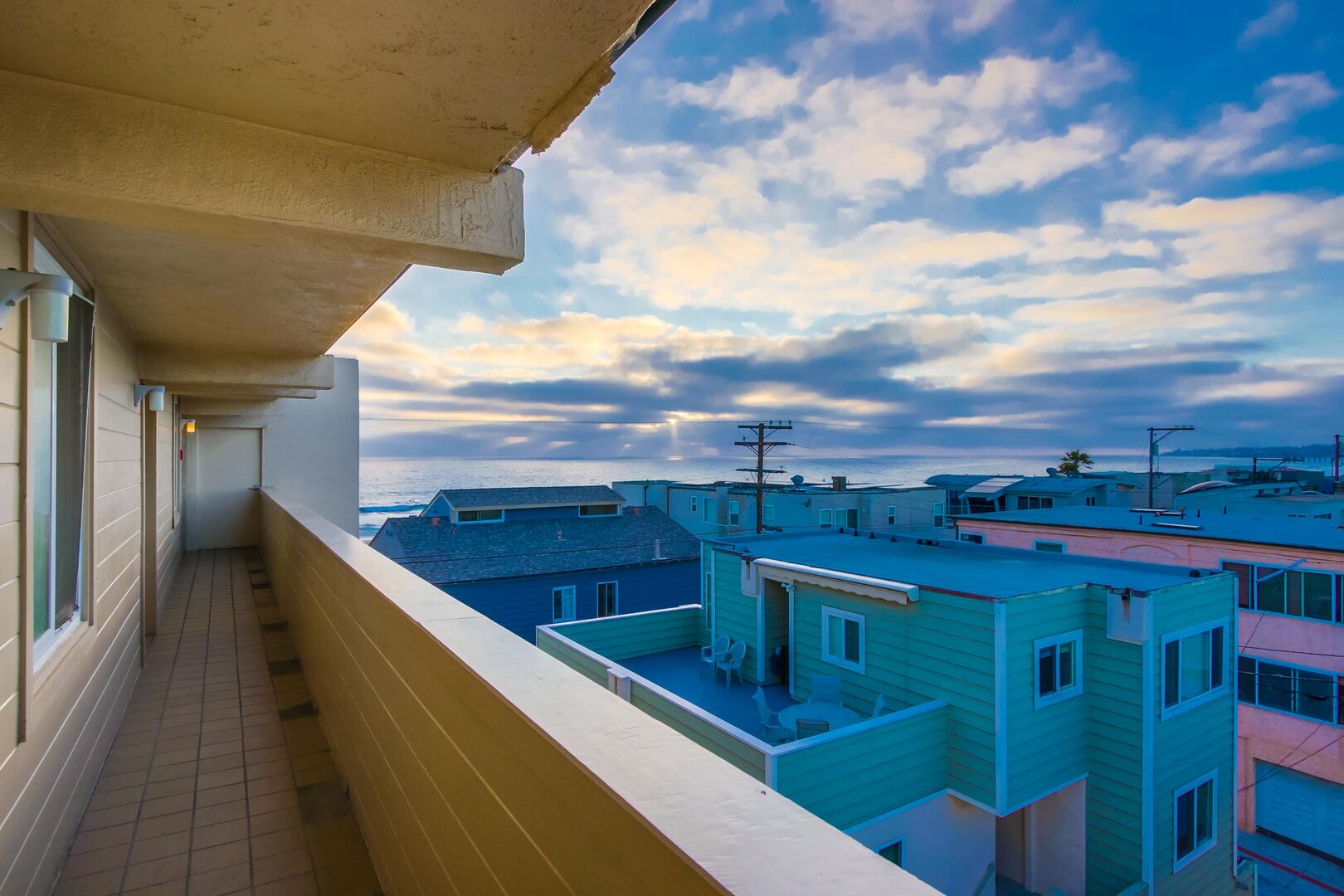 This top floor condo has incredible views of the ocean and the bay