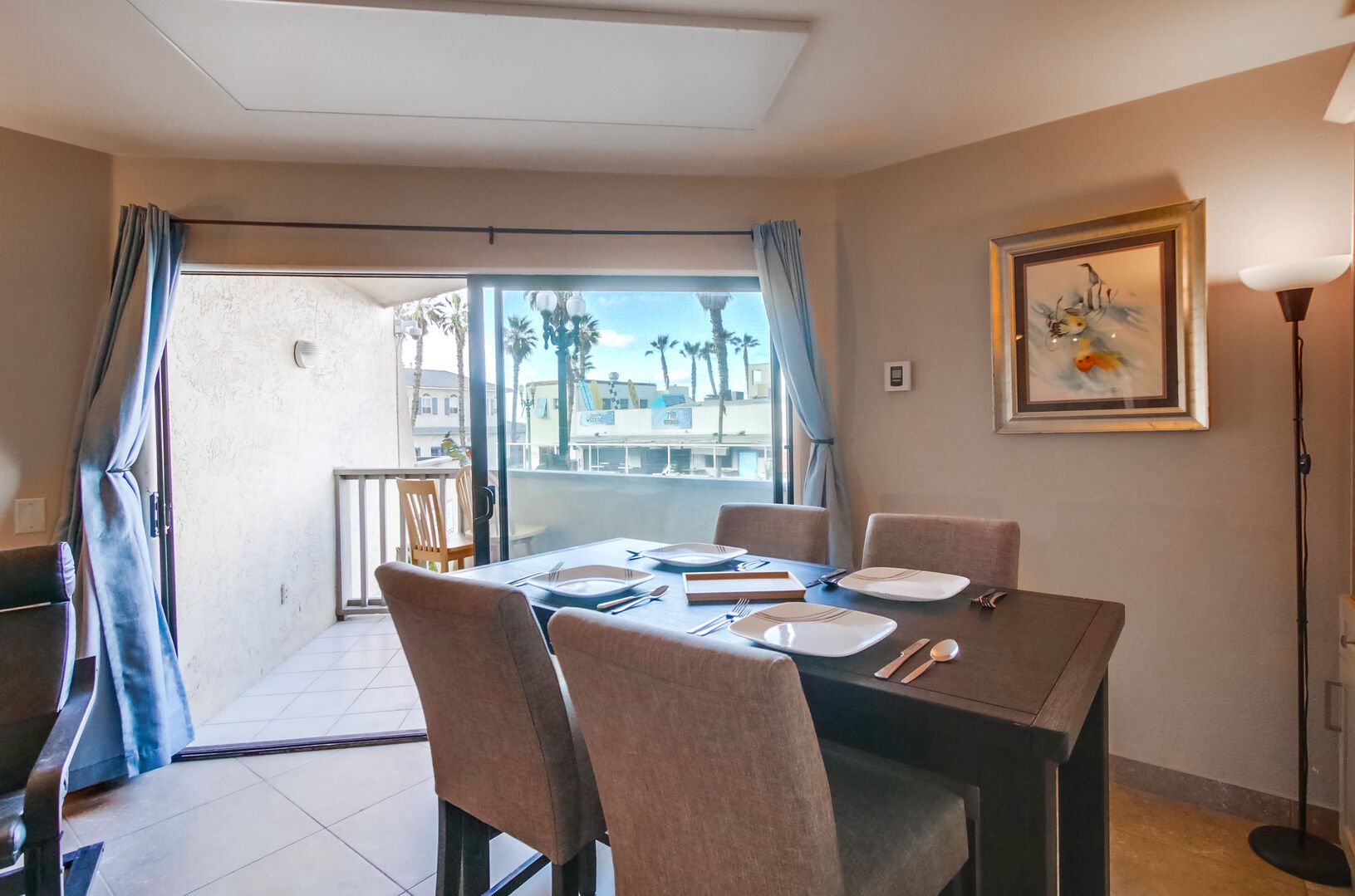 Balcony off the dining room with corner ocean and boardwalk views!