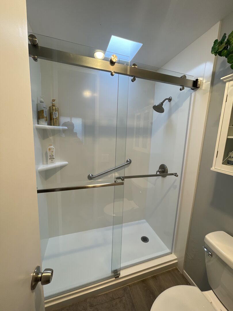 Recently remodeled shower! No longer shower-tub combo
