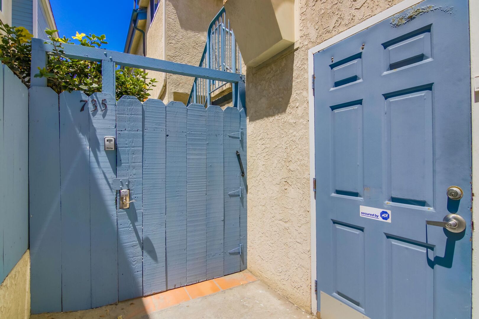 Secure front gate with code access for unit #1 & unit #3