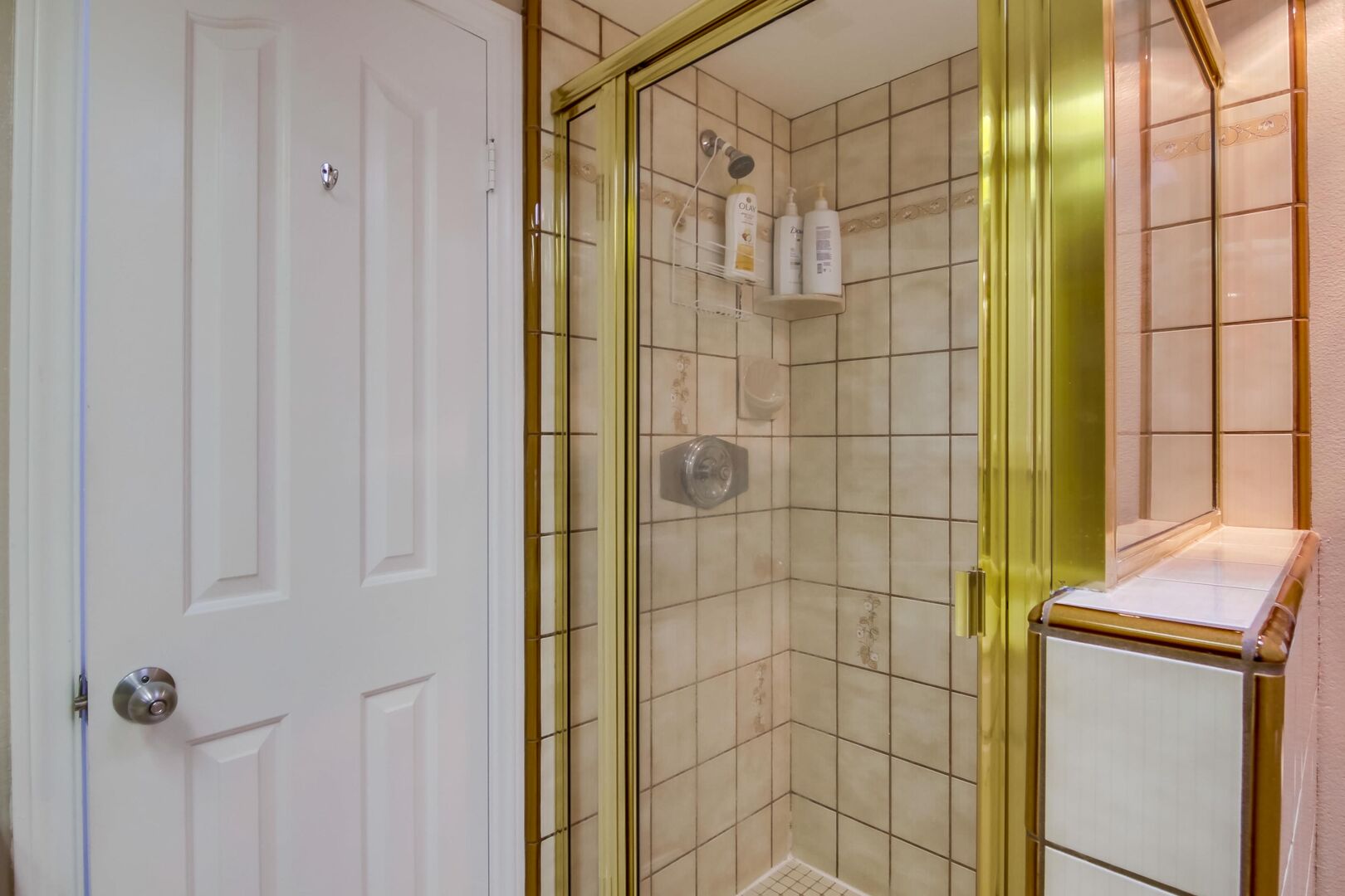 Upstairs bathroom with shower