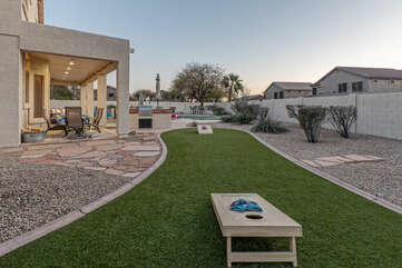 Get ready for a thrilling game of corn hole, bocce ball or Spikeball.