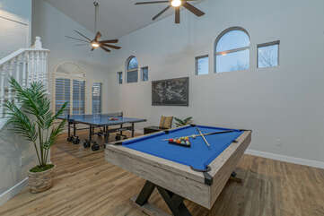 Cheer for your favorite pool shark in our appealing game room.