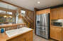 Stainless steel appliances compliment our well equipped kitchen.