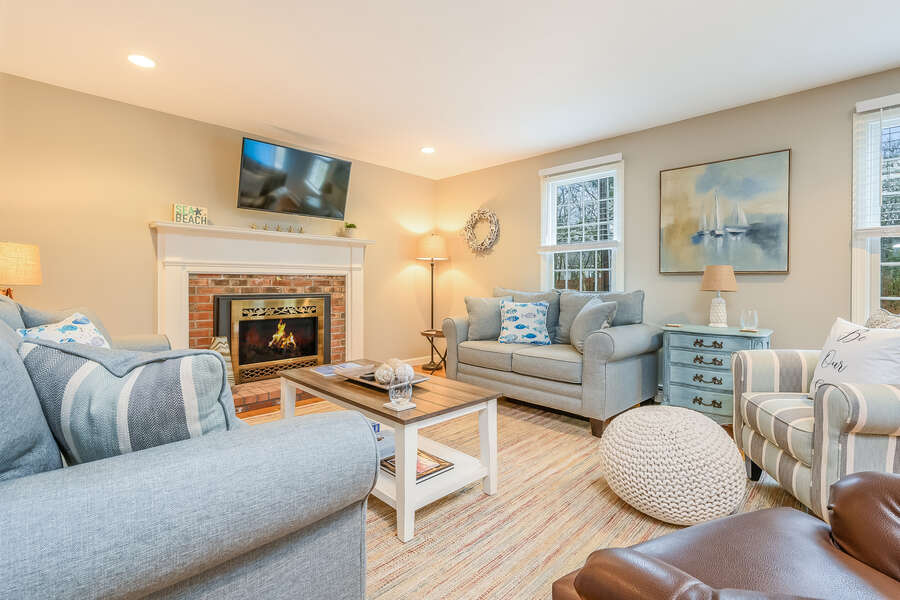 Inviting and comfy living area to enjoy a nightly movie-46 Har-Wood Ave Harwich- Cape Cod- New England Vacation Rentals