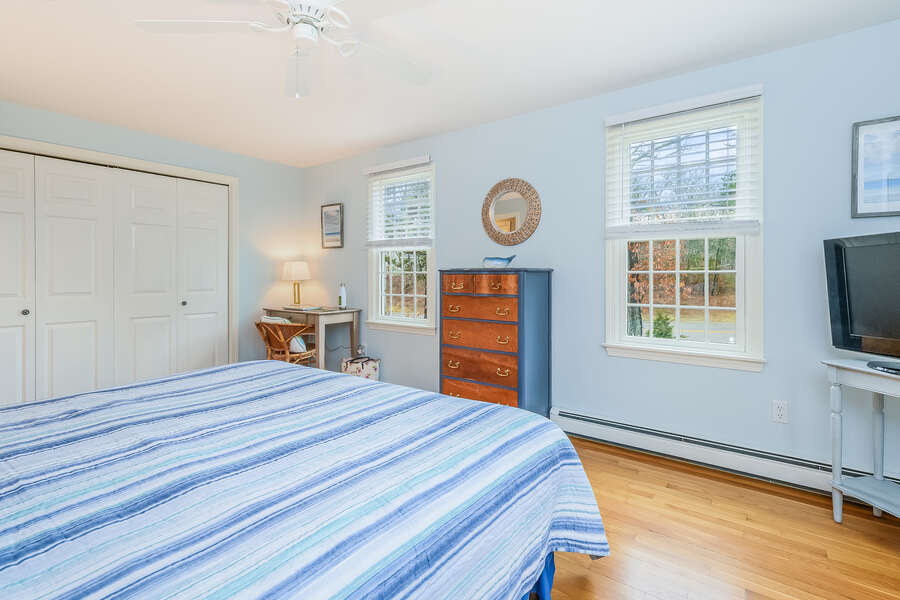 Bedroom #1 King bed, desk, dresser, tv-46 Har-Wood Ave Harwich- Cape Cod- New England Vacation Rentals