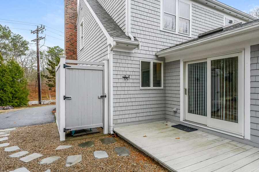Out door shower and driveway -46 Har-Wood Ave Harwich- Cape Cod- New England Vacation Rentals