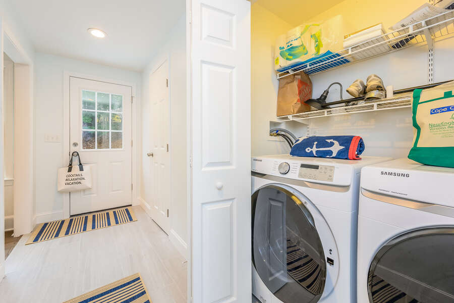 Laundry area off of kitchenette - 21 Moon Compass Lane Sandwich Cape Cod - New England Vacation Rentals