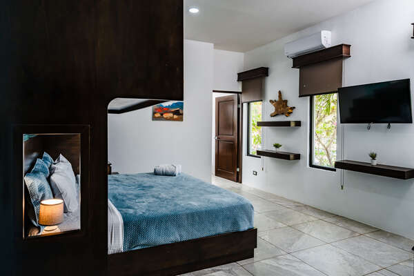 Bedroom 4; Bunk Beds, One Queen Bed, One Single Bed, Ensuite Bathroom, AC, Smart TV