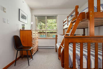 Bunk room with twin over double bunkbed
