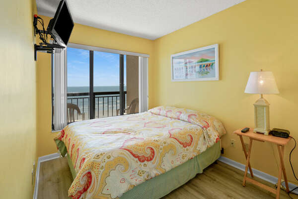 Buena Vista Plaza 802 - oceanfront condo in Cherry Grove Beach, North Myrtle Beach | bedroom 1 | Thomas Beach Vacations
