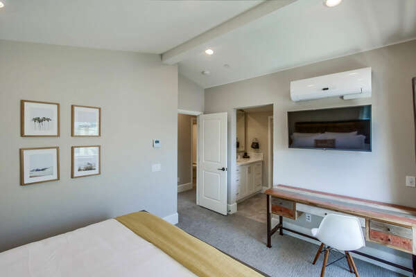 Third Floor - Master Bedroom w/ King Bed, Desk and En-Suite Bathroom