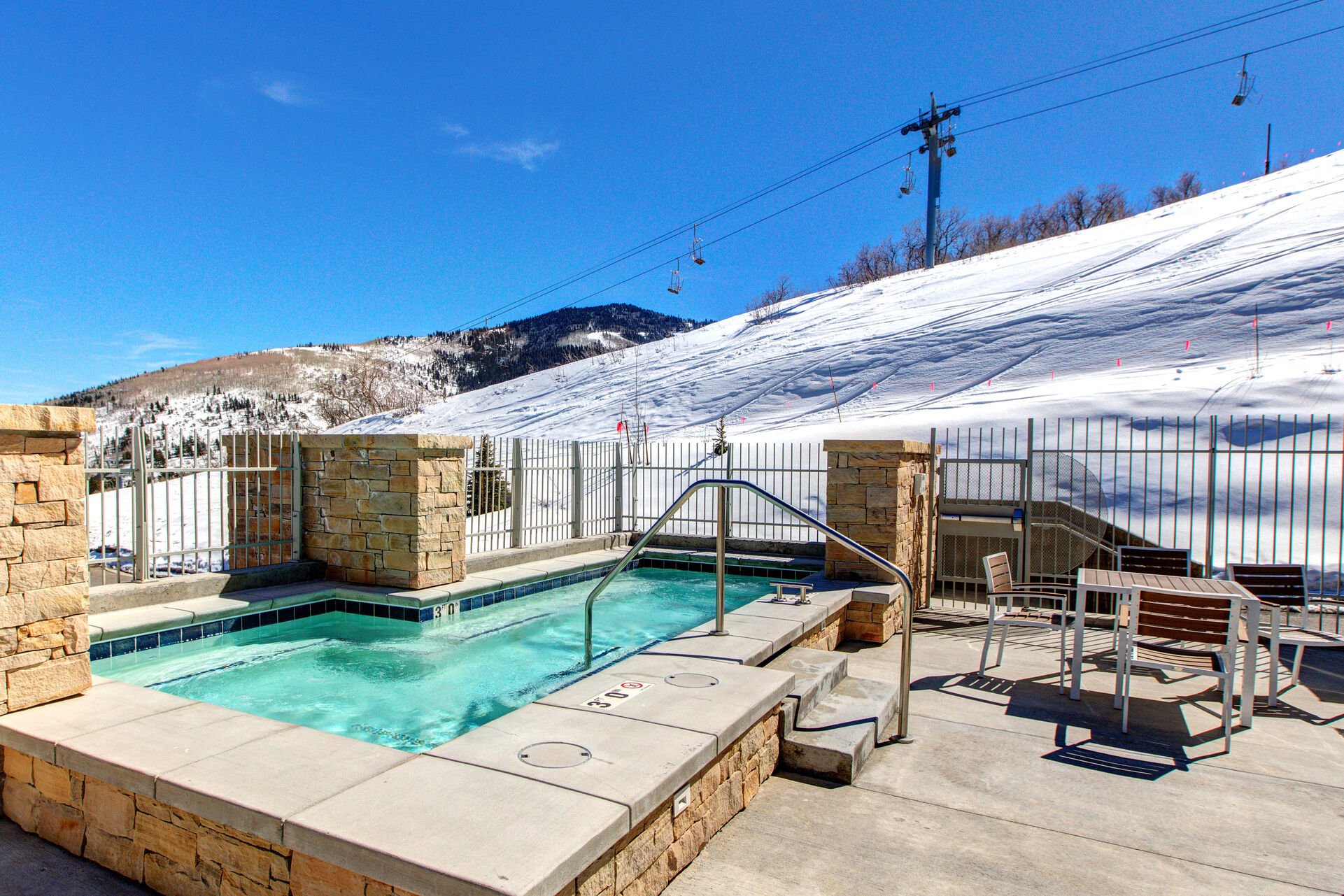 Slope-side Communal Heated Pool and Hot Tub