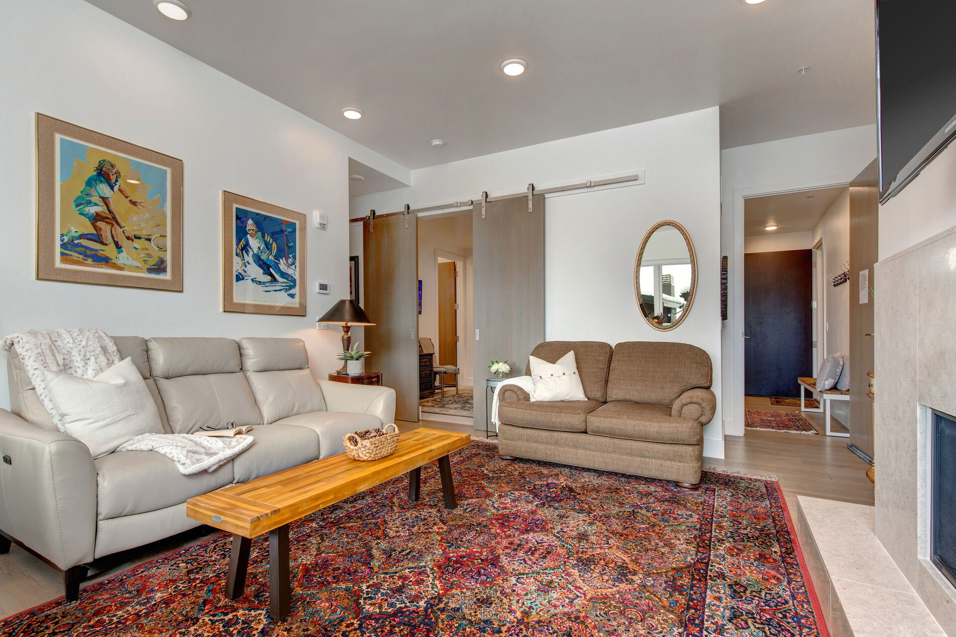 Entry into the Living Room from the Shared Interior Hallway