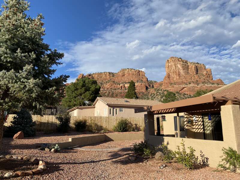 View of Red Rock From Backyard