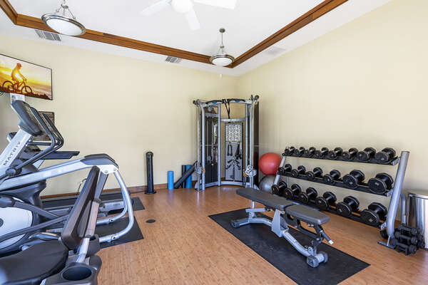Fitness Center with Free Weights and Machines