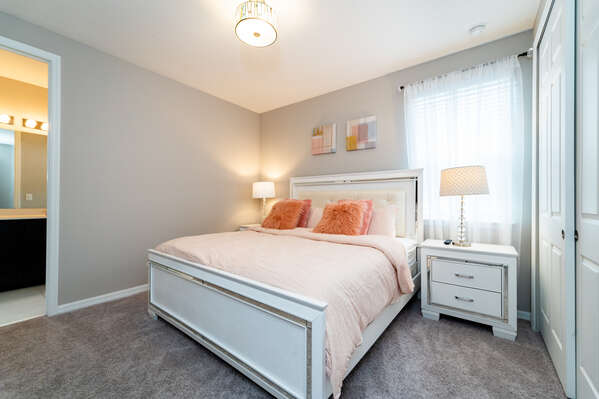 Bedroom 7 is a master suite and has a king bed and en-suite bathroom.