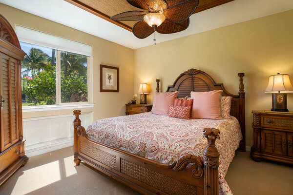 Main Bedroom with California King and Wooden Furniture