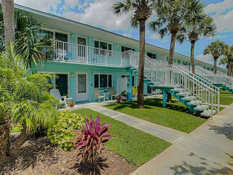 Front view of our vacation rental in New Smyrna Beach FL