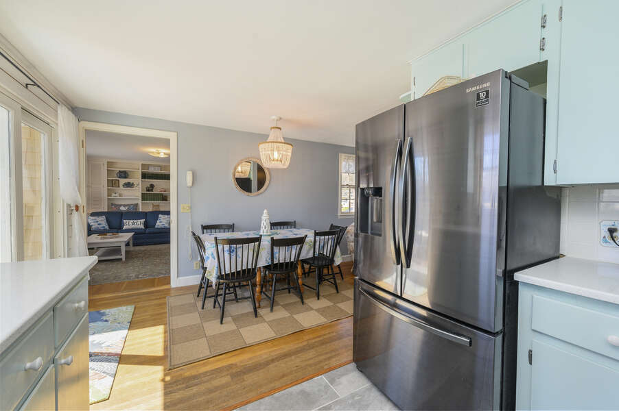 Double door fridge with more than enough room for snacks- 7 Cutter Lane West Yarmouth Cape Cod - New England Vacation Rentals