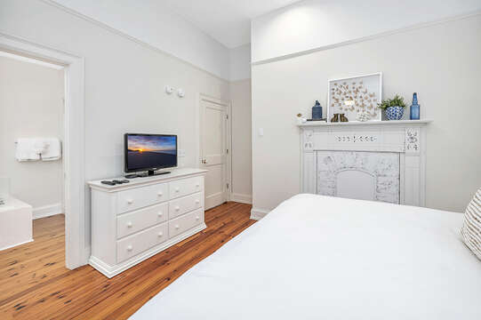 The open and airy Master Bedroom has a king-sized bed and en suite bathroom.