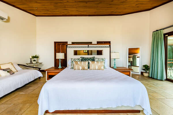Your retreat begins in the first king-size bedroom.