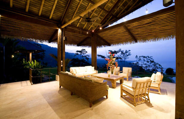 The chill area with ocean views