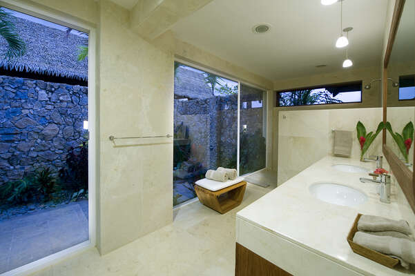 And access to the outdoor shower