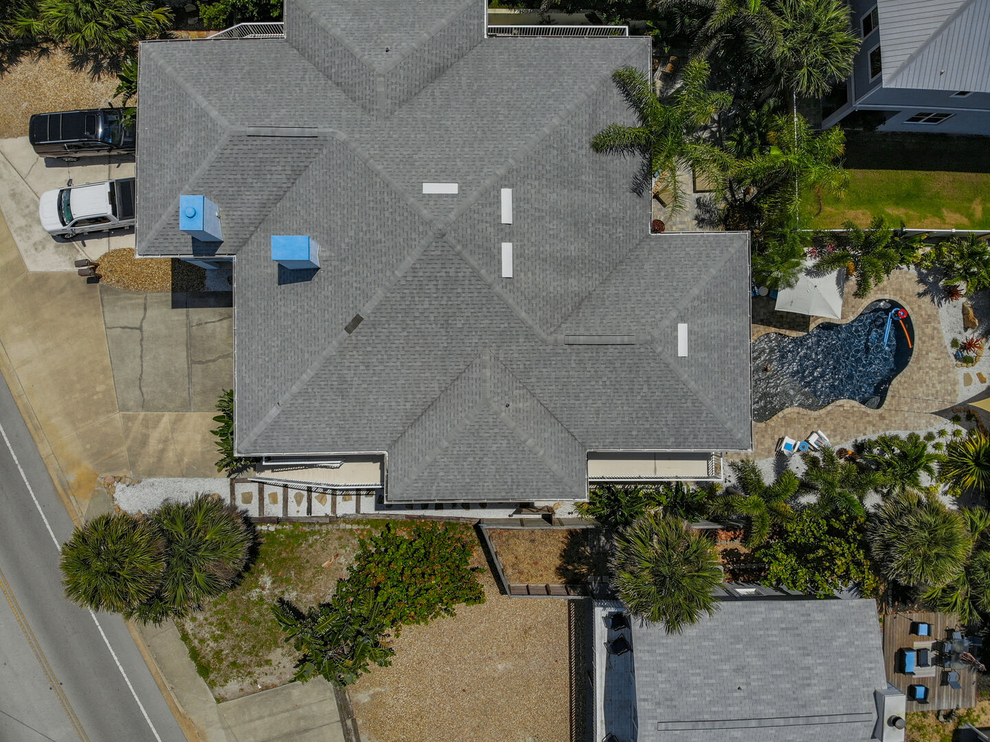 Bird eye view of the home rental in New Smyrna Beach