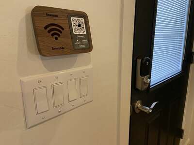 You will have no trouble connecting to the WiFi network. The custom built WiFi Porter allows guests to connect with just the tap or scan of their smart device.