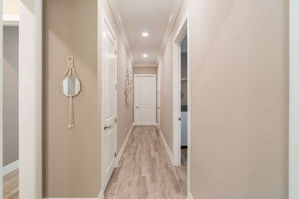 Hallway to Garage and Laundry Room