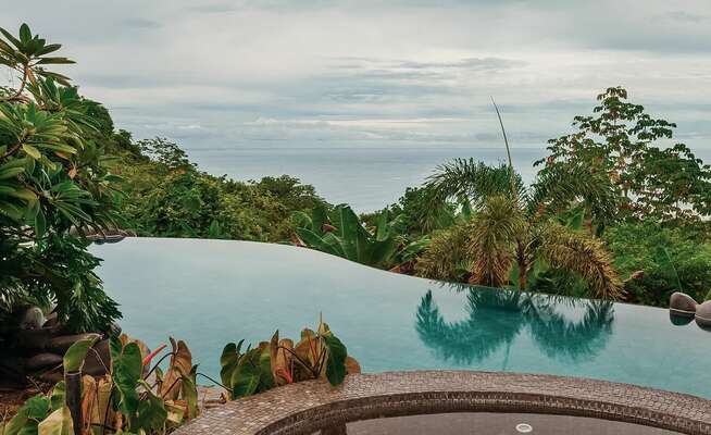 A piece of paradise with ocean views surrounded by jungle